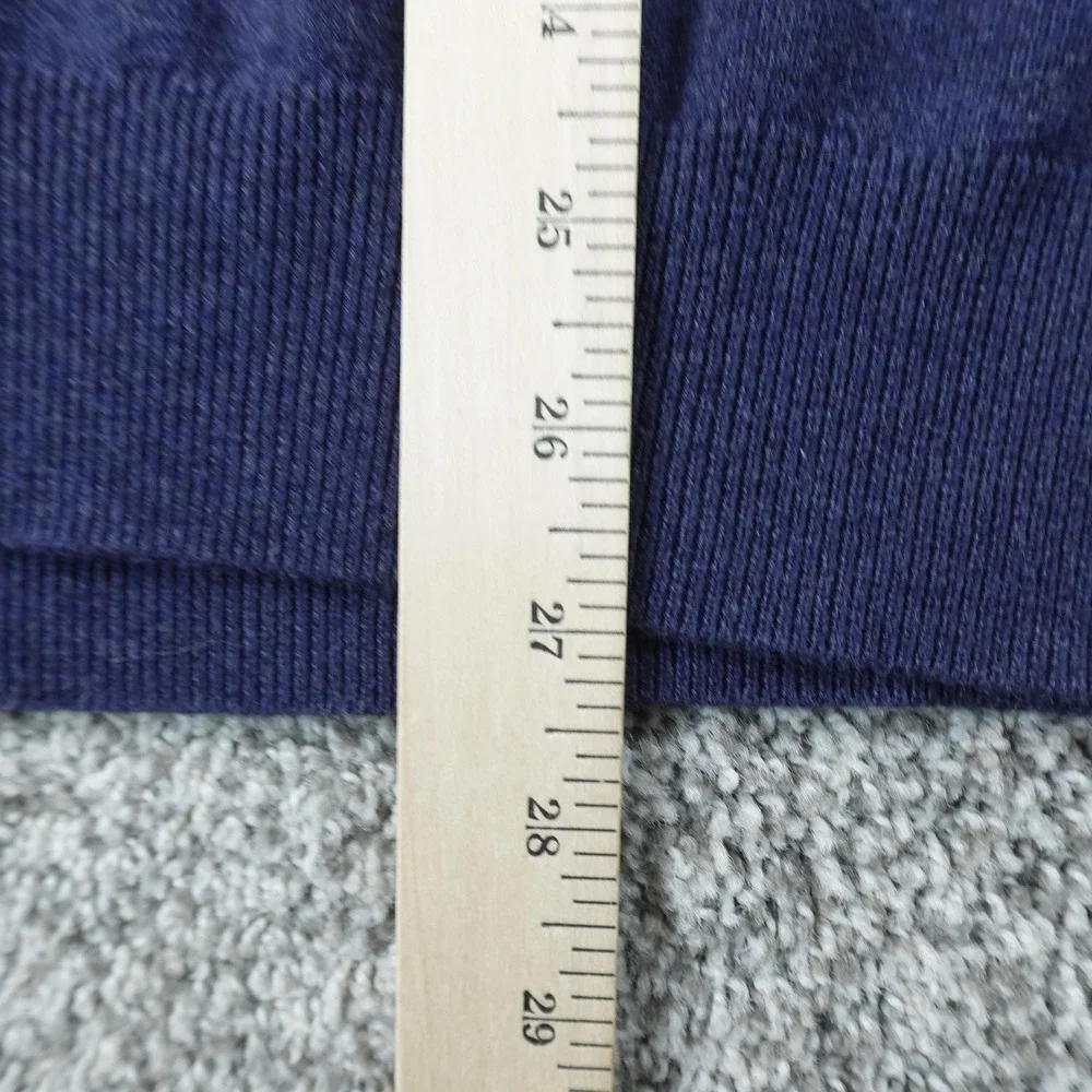 Banana Republic Sweater Mens M Blue Crewneck Elbow Patch Knit Pullover Grandpa